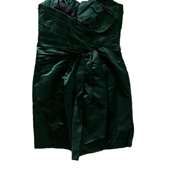 Vera Wang Lavender Label Forest Green Sweet Heart Neckline Mini Bodycon Dress Si - Picture 7 of 7